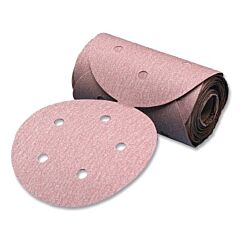 Carborundum 5539515298 Premier Red Aluminum Oxide Dri-Lube Paper Discs, 6 In Dia., P400 Grit, Vacuum