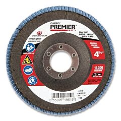 Carborundum 5539518622 Premier Red Zirconia Alumina Type 29 Flap Disc, 4-1/2 In Dia, 40 Grit, 7/8 In Arbor