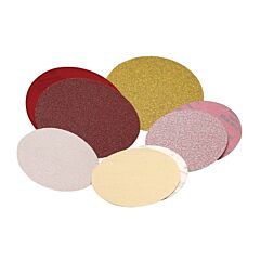 Carborundum 5539521318 Red Zirconia Resin Paper Discs, Aluminum Oxide, 8 In Dia., 80 Grit, Grip On
