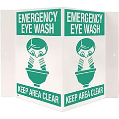 Brooks 176P Emergency Eyewash, 3-D, Rigid Plastic, 18" X 10"