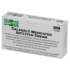 First Aid Only 18-006 Calagel Anti-Itch Packets, 12/Box
