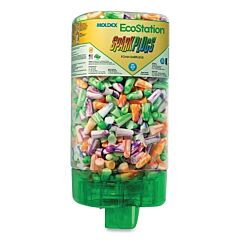 Moldex 6707 Ecostation Earplug Dispenser Starter Kit, Recyclable Bottle, Foam Earplugs, Bright Green, Meteors