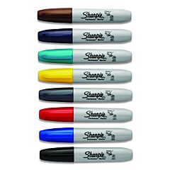 Sharpie 1927322 Chisel Point Permanent Marker, Assorted, Chisel