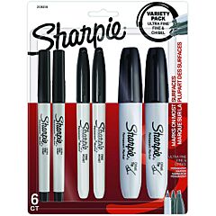 Sharpie 2135318 Assorted Tips Permanent Marker Set, Black