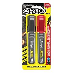Sharpie 2178496 Pro Markers, Black/Red, Chisel