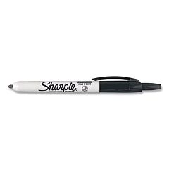 Sharpie 36701 Retractable Permanent Marker, Black, Fine, 12 Ea/Bx