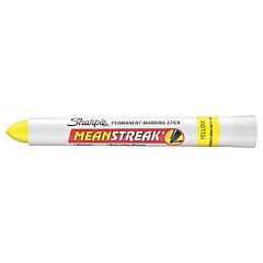 Sharpie 85005 Mean Streak Permenant Marking Stick, Yellow, Bullet Tip, 12 Count