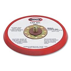 Sioux Tools 593 Orbital Sander Backing Pad, 5 In Dia, Psa, Urethane, 13000 Rpm, 3/8 In Thick, Non-Vac
