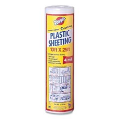 Warp Brothers 4Ch10-C Carry-Home Coverall Plastic Sheeting, 10' Ft L X 25' Ft W, 4 Mil Thick, Clear