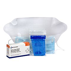 First Aid Only 21-024 Eye & Face Shield With Gloves, 1 Set/Box