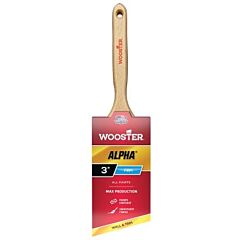 Wooster 42300024 Alpha Paint Brushes, 2-1/2 In W, Synthetic Blend, Wood Handle