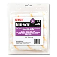 Wooster 00R1160060 6" Mini-Koter Poly Yarn10-Pk Mini Rlrs Case=6