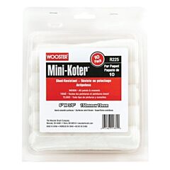 Wooster 00R2290040 Shed-Resistant Woven Mini-Koter Mini Roller Covers, 2 Pack, 4 In, 1/2 In Nap Length