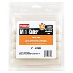 Wooster 00R2520040 Mohair Blend Mini-Koter Mini Roller Covers, 2 Pack, 4 In, 1/4 In Nap Length