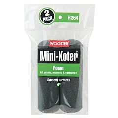 Wooster 00R2640040 Foam Mini-Koter Mini Roller Covers, 2 Pack, 4 In