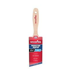 Wooster 0J46450024 Production Painter Paint Brushes, 2-1/2 In W, Nylon/Polyester, Wood Handle