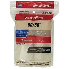 Wooster 0Rr3050064 50/50 Jumbo-Koter Mini Roller Covers, 2 Pack, 6-1/2 In, 1/2 In Nap Length