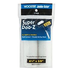 Wooster 0Rr3130064 Super Doo-Z Jumbo-Koter Mini Roller Covers, 2 Pack, 6-1/2 In, 3/8 In Nap Length