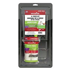 Wooster 0Rr3750044 Micro Plush Jumbo-Koter Mini Roller Kits, 4-1/2 In, 5/16 In Nap Length