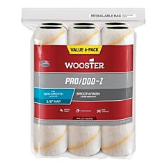 Wooster 0Rr7430090 Pro/Doo-Z Roller Covers, Bulk, 9 In, 1/2 In Nap Length