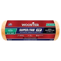 Wooster 0Rr9330090 Super/Fab Ftp Non-Beveled Roller Covers, 9 In, 3/4 In Nap Length