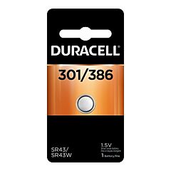 Duracell Durd309393 Watch/Electronic Battery, 1.5V, 309/393 Silver Oxide Button Cell, 1 Ea/Pk