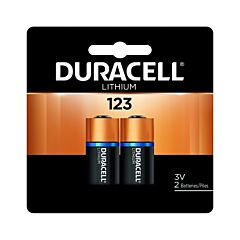 Duracell Durdl123Ab2Bpk Lithium Battery, 3V, 123, 2/Pk
