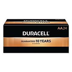 Duracell Durmn1500Bkd Coppertop Alkaline Battery, 1.5V, Aa, 24/Ct