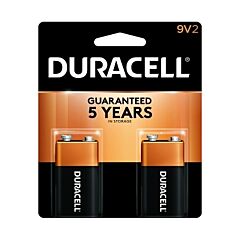 Duracell Durmn1604B2Z Coppertop Alkaline Battery, 9V, 2/Pk