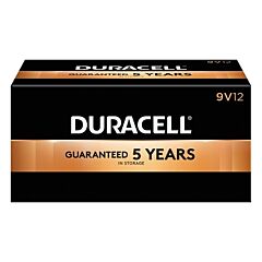 Duracell Durmn1604Bkd Coppertop Alkaline Battery, 9V, 12/Bx