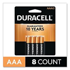 Duracell Durmn2400B8Z Coppertop Alkaline Battery, 1.5V, Aaa, 8/Pk