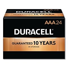 Duracell Durmn2400Bkd Coppertop Alkaline Battery, 1.5V, Aaa, 24/Pk