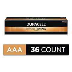 Duracell Durmn24P36 Coppertop Alkaline Battery, Aaa, 36 Pack