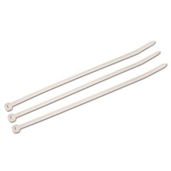3M 592998 Standard Cable Ties, 50 Lb Tensile Strength, 7 3/5 In, Natural, 1,000 Per Bag