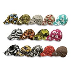 Comeaux Caps 10758 Style 1000 Single Sided Welding Cap, Size 7-5/8, Assorted Prints