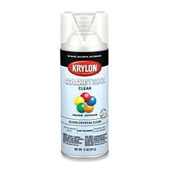Krylon K05515007 Colormaxx Acrylic Spray Paint, 11 Oz, Crystal Clear, Gloss