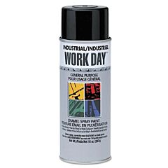 Krylon A04402007 Industrial Work Day Enamel Paint, 16 Oz Aerosol Can, Gloss Black