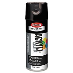 Krylon K01601A07 Interior/Exterior Industrial Maintenance Paint, 12 Oz Aerosol Can, Glossy Black