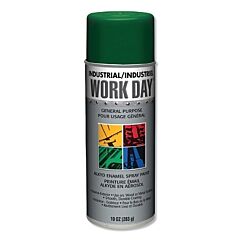 Krylon A04408007 Industrial Work Day Enamel Paint, 16 Oz Aerosol Can, Green