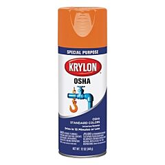 Krylon K02410777 Osha Safety Color Spray Paint, 12 Oz Fill, Aerosol Can, Safety Orange, Gloss