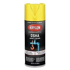 Krylon K01813777 Osha Safety Color Spray Paint, 12 Oz Fill, Aerosol Can, Safety Yellow, Gloss