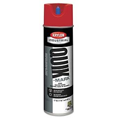 Krylon A03611007 Quik-Mark Apwa Solvent-Based Inverted Marking Paint, 17 Oz Aerosol Can, Red