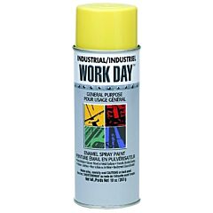 Krylon A04406007 Industrial Work Day Enamel Paint, 16 Oz Aerosol Can, Yellow
