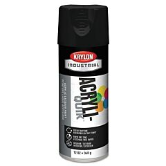 Krylon K01613A07 Interior/Exterior Industrial Maintenance Paint, 12Oz Aerosol, Semi-Flat Black