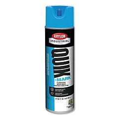 Krylon A03620004 Quik-Mark Water-Based Fluorescent Inverted Marking Paint, 17 Oz, Caution Blue