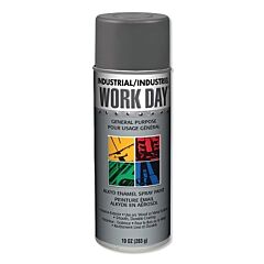 Krylon A04420007 Industrial Work Day Enamel Paint, 16 Oz Aerosol Can, Dark Gray
