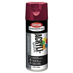 Krylon K02101A07 Interior/Exterior Industrial Maintenance Paint, 12 Oz Aerosol Can, Cherry Red