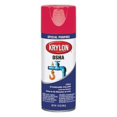 Krylon K02116777 Osha Safety Color Spray Paint, 12 Oz Fill, Aerosol Can, Safety Red, Gloss