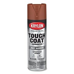 Krylon K00699008 Tough Coat Advanced With Rust Barrier Technology Spray Paint, 15 Oz, Red Oxide Primer, Ultra Flat