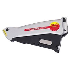 Starrett 67584 Hidden Edge Utility Knife, 6-1/2 In L, Utility Steel Blade, Silver